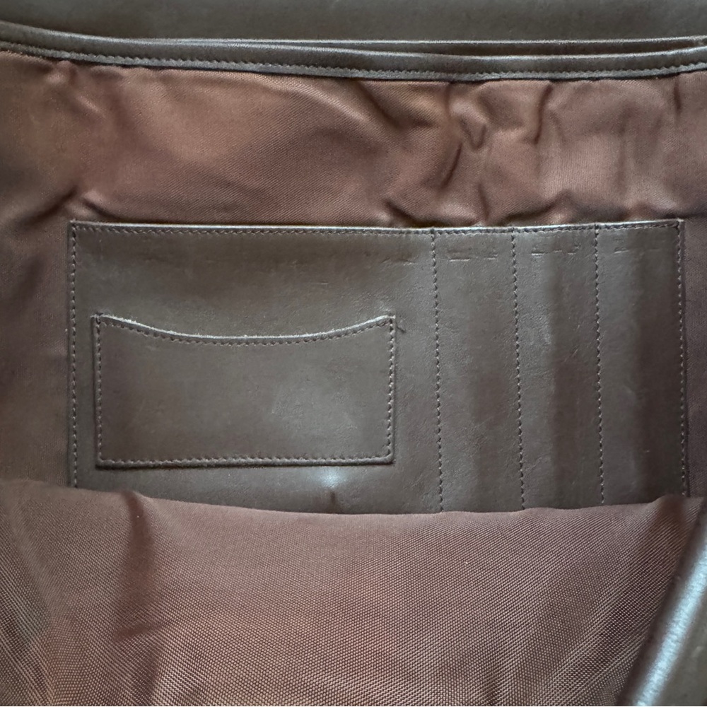 COACH LEATHER Unisex Madison #5325 Briefcase Laptop Bag Dark Brown Vintage - Picture 4 of 16